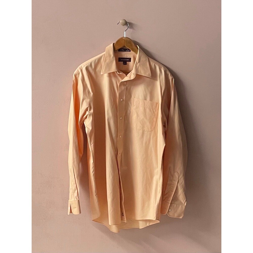 Vintage Nordstrom Men’s Light Orange Button Down Shirt Size XL